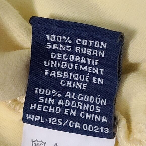 Chaps Mens Polo Shirt Yellow Size Large 100% Cotton Short Sleeve Pullover Collar - Picture 12 of 12